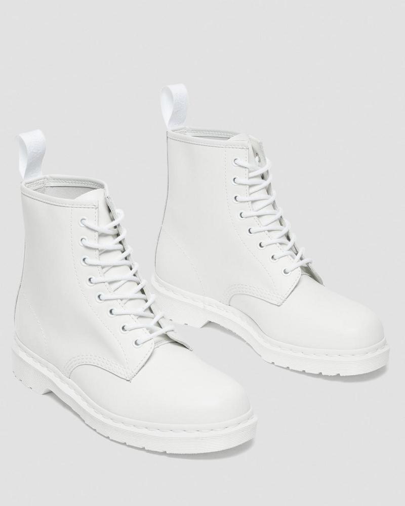 Dr Martens 1460 Mono Smooth Leren Veterlaarzen Heren Wit | NL 290OKI